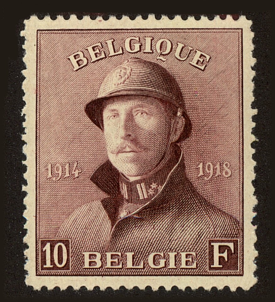 Front view of Belgium 137 collectors stamp