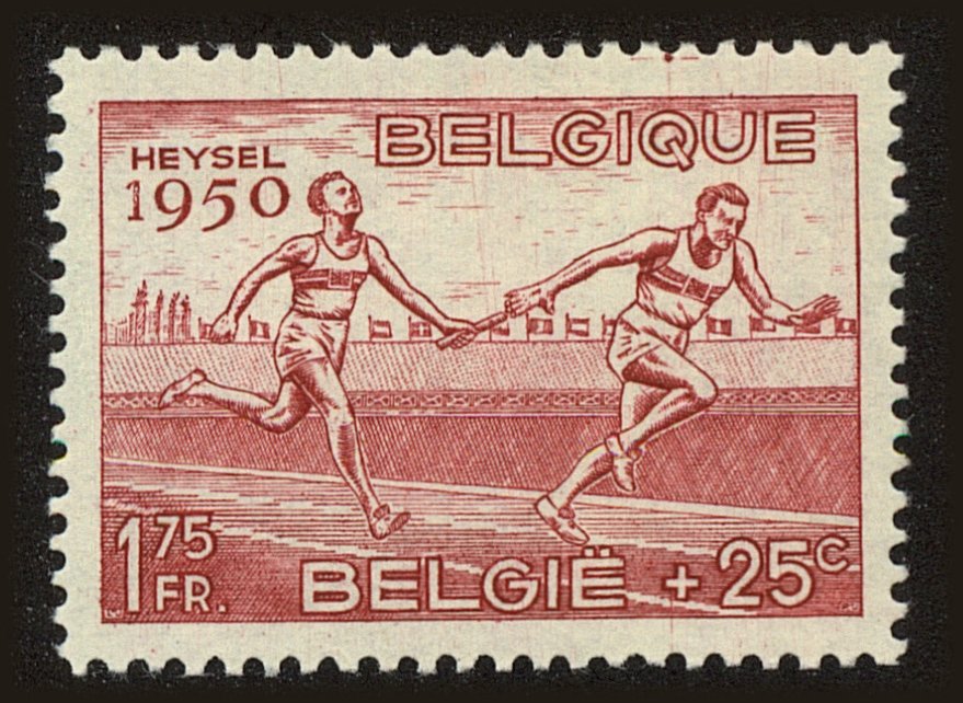 Front view of Belgium B482 collectors stamp