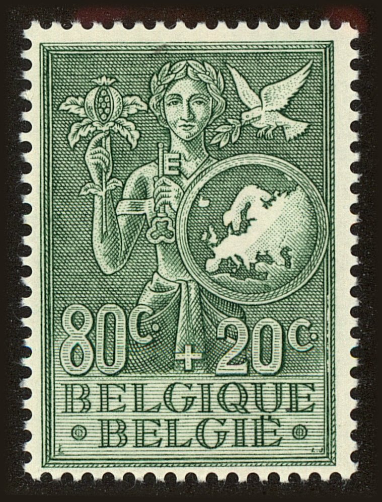 Front view of Belgium B544 collectors stamp