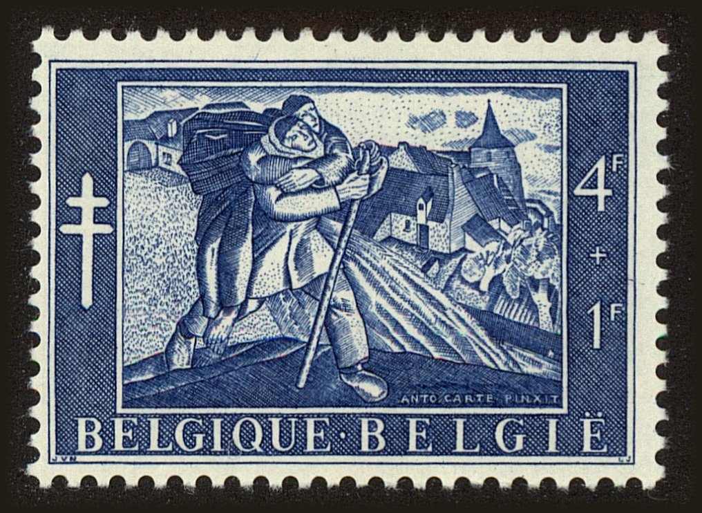 Front view of Belgium B572 collectors stamp
