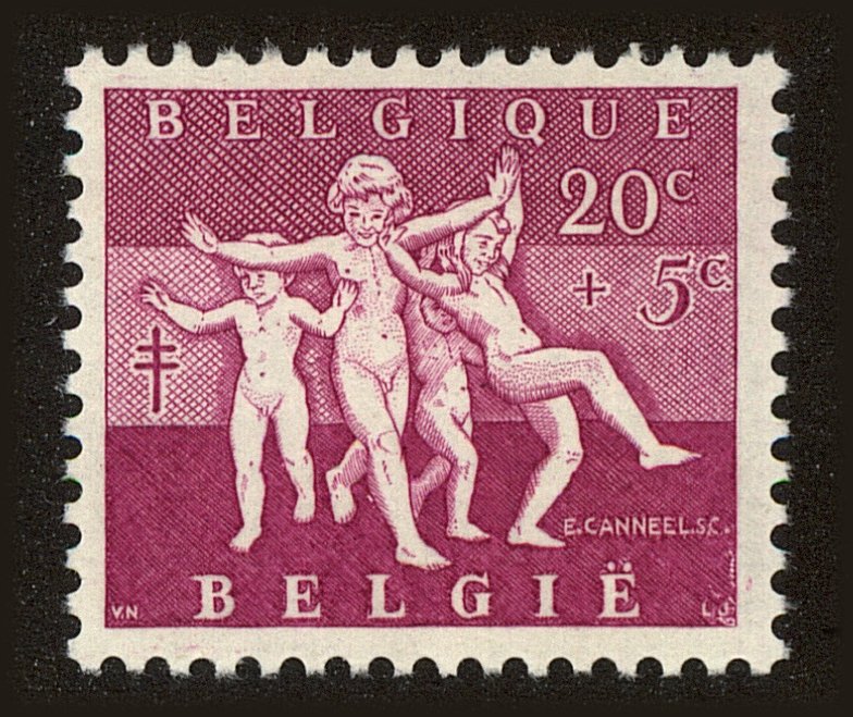 Front view of Belgium B579 collectors stamp
