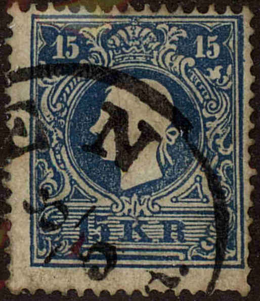Front view of Austria 11 collectors stamp