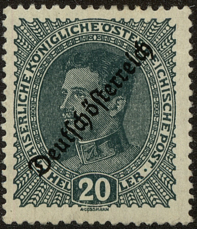 Front view of Austria 187 collectors stamp