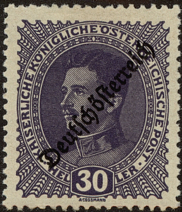 Front view of Austria 189 collectors stamp