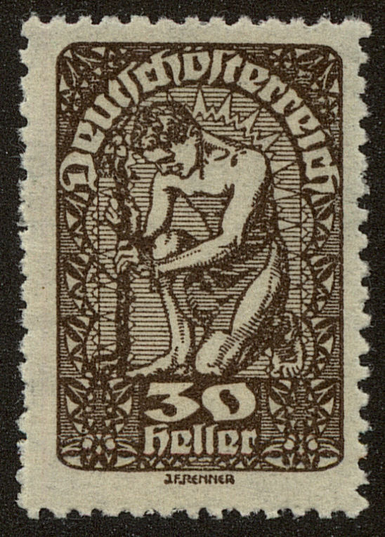Front view of Austria 211 collectors stamp