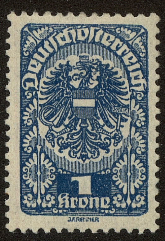 Front view of Austria 218 collectors stamp