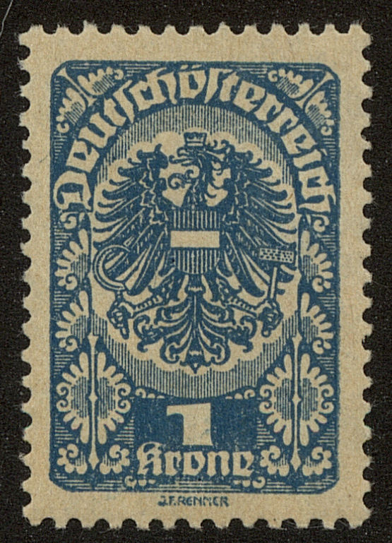 Front view of Austria 218 collectors stamp