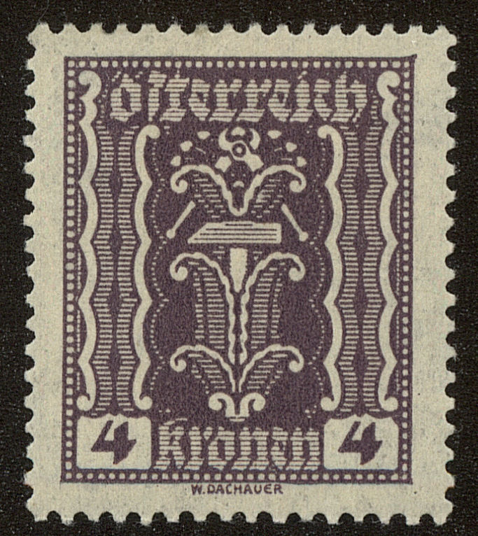 Front view of Austria 254 collectors stamp