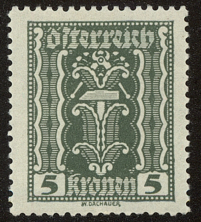 Front view of Austria 255 collectors stamp