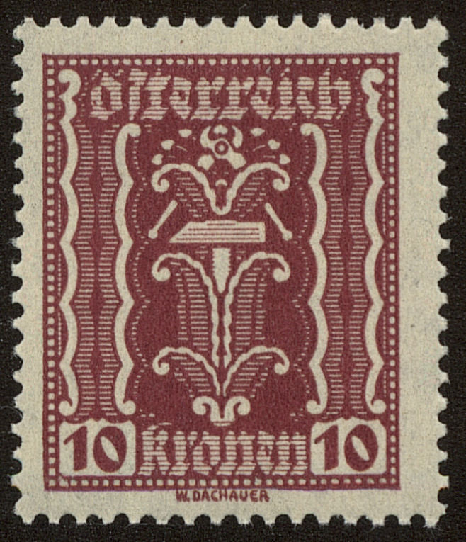 Front view of Austria 257 collectors stamp