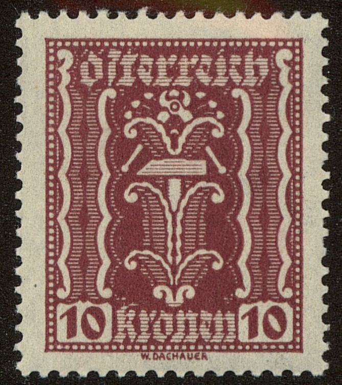 Front view of Austria 257 collectors stamp