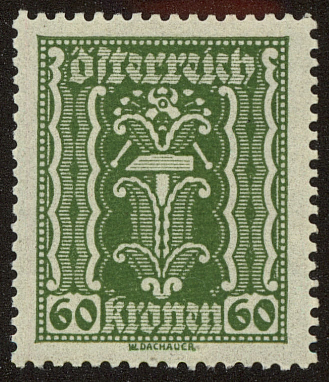 Front view of Austria 265 collectors stamp