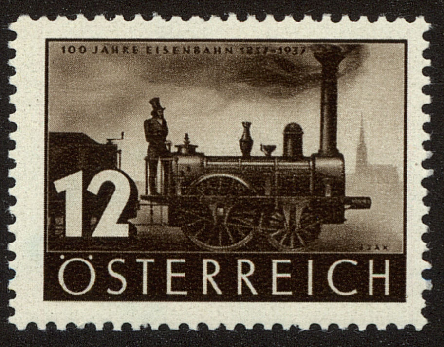 Front view of Austria 385 collectors stamp