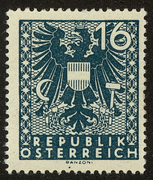 Front view of Austria 440 collectors stamp