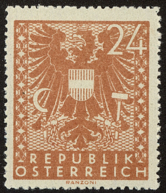 Front view of Austria 442 collectors stamp