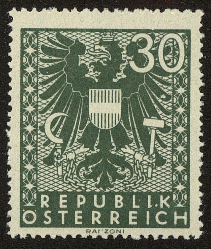 Front view of Austria 444 collectors stamp