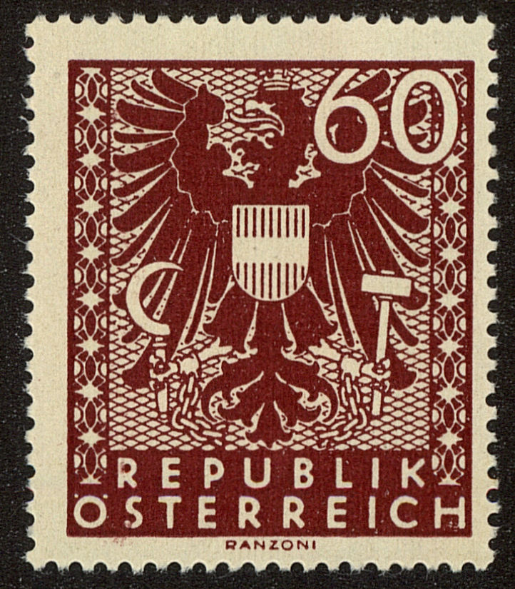 Front view of Austria 449 collectors stamp