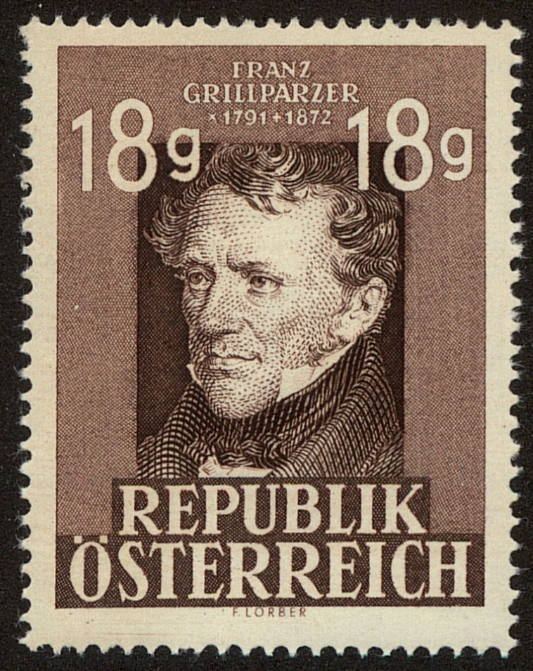 Front view of Austria 489 collectors stamp