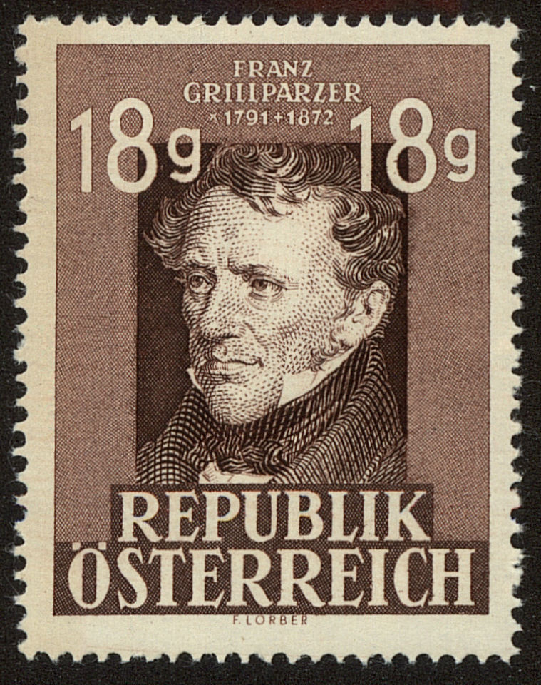 Front view of Austria 489 collectors stamp