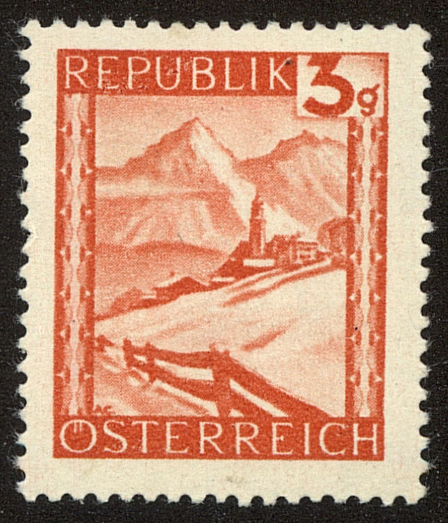 Front view of Austria 500 collectors stamp