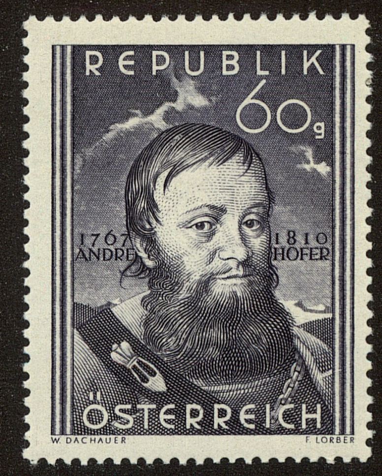 Front view of Austria 570 collectors stamp