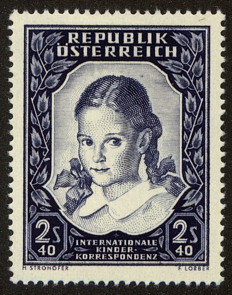 Front view of Austria 583 collectors stamp