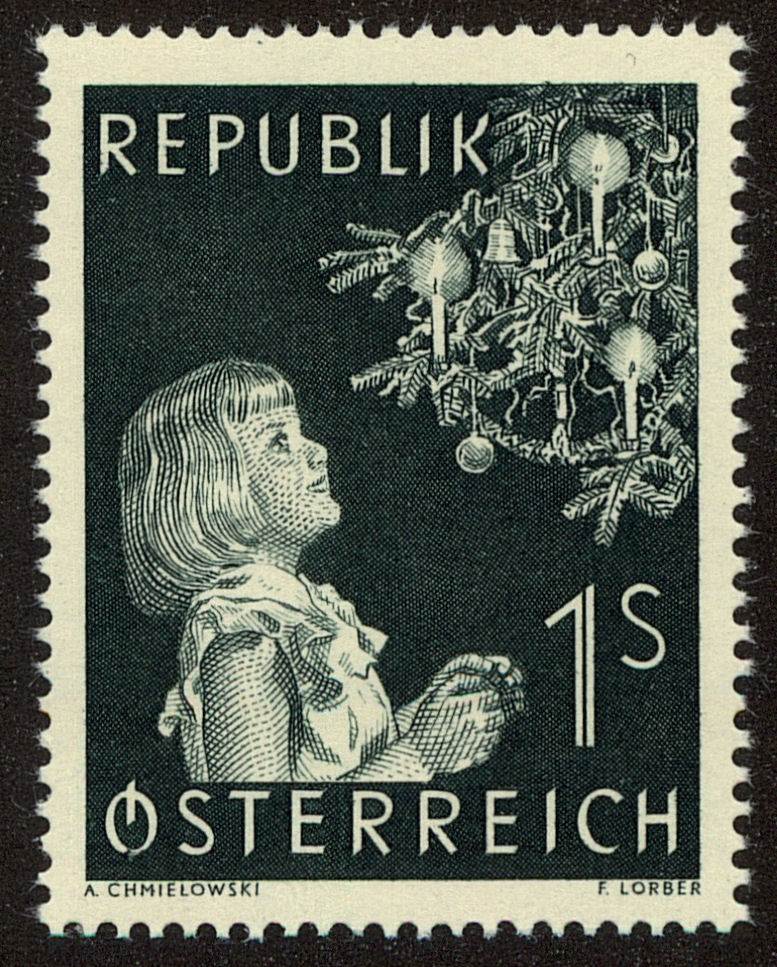 Front view of Austria 590 collectors stamp