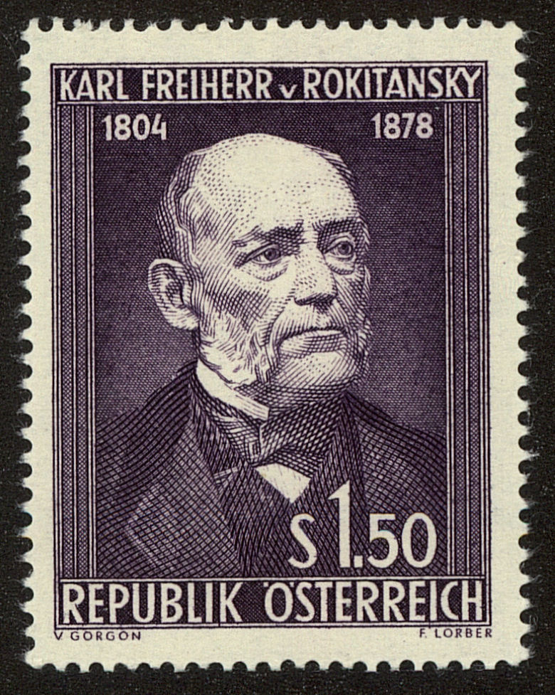 Front view of Austria 592 collectors stamp