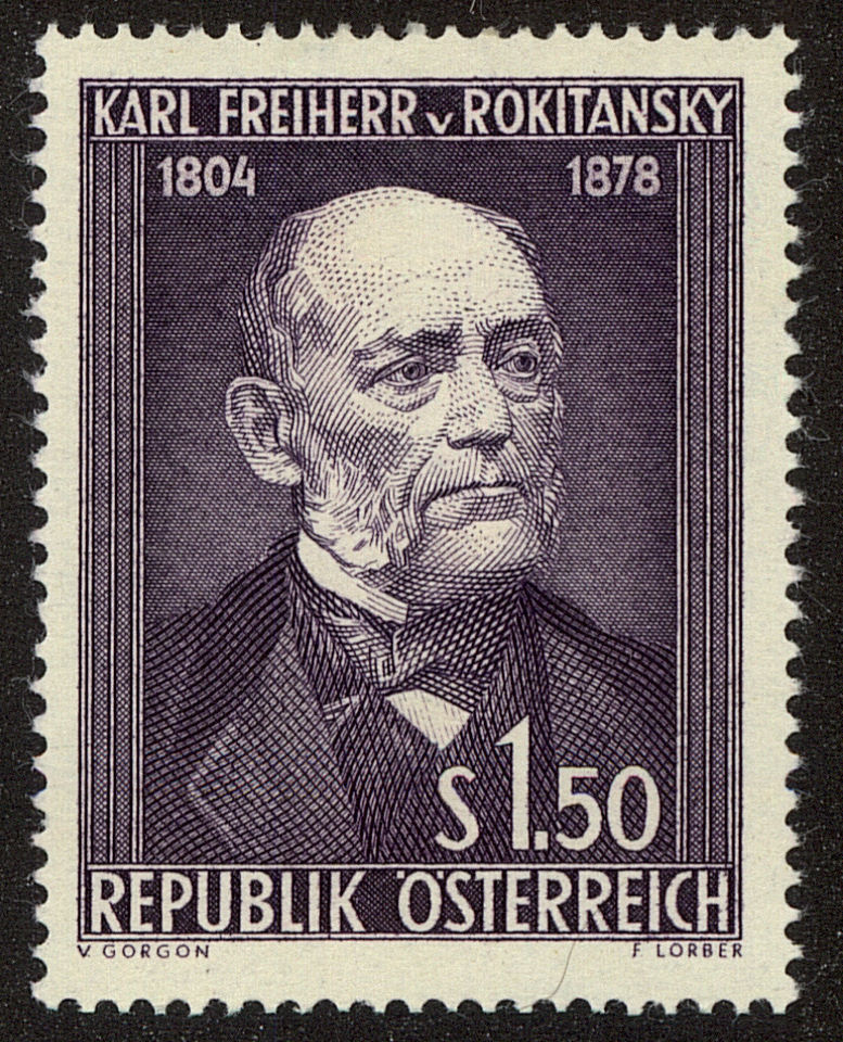 Front view of Austria 592 collectors stamp