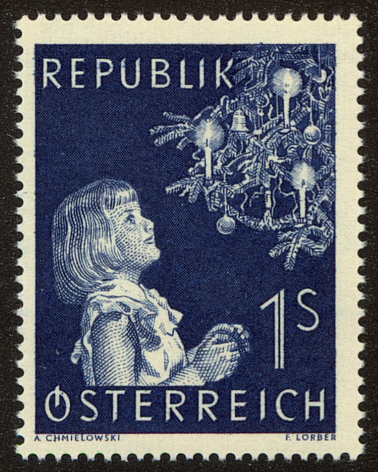 Front view of Austria 597 collectors stamp