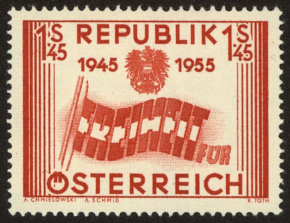 Front view of Austria 601 collectors stamp