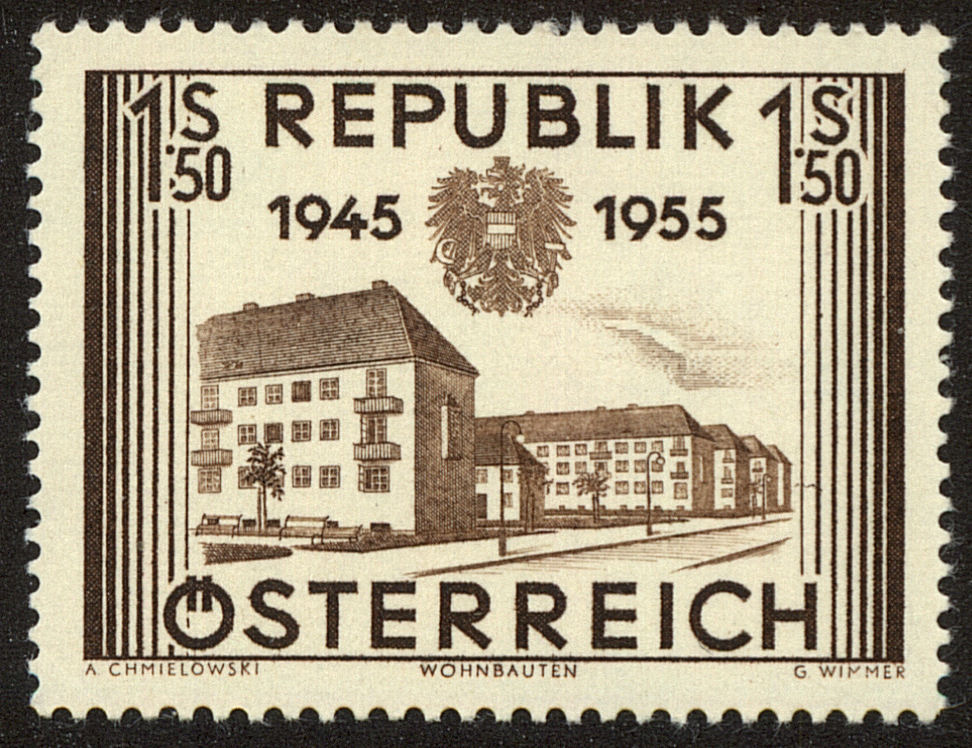 Front view of Austria 602 collectors stamp