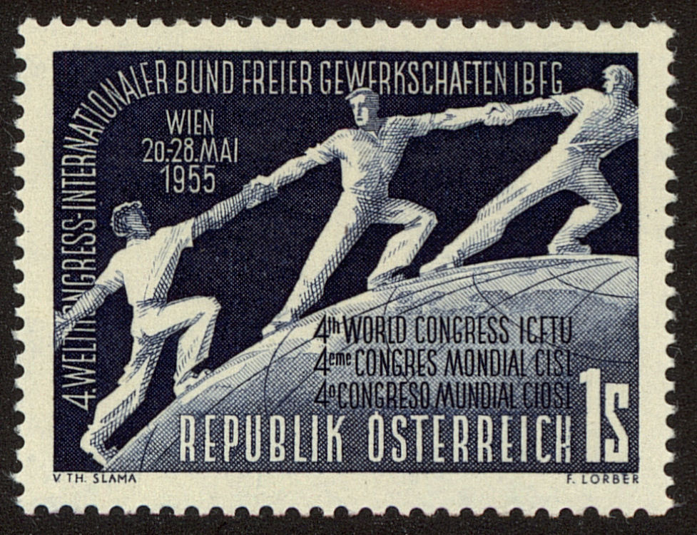 Front view of Austria 605 collectors stamp