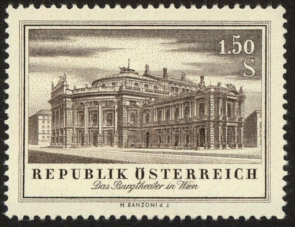 Front view of Austria 606 collectors stamp
