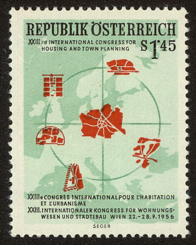 Front view of Austria 612 collectors stamp