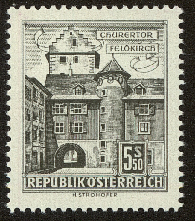 Front view of Austria 628 collectors stamp