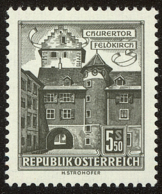Front view of Austria 628 collectors stamp