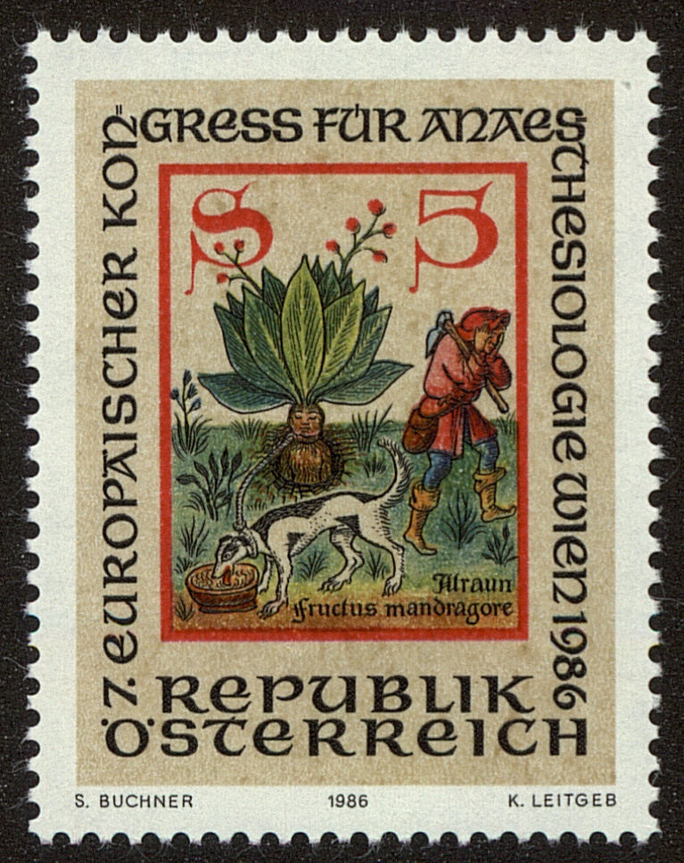 Front view of Austria 1360 collectors stamp
