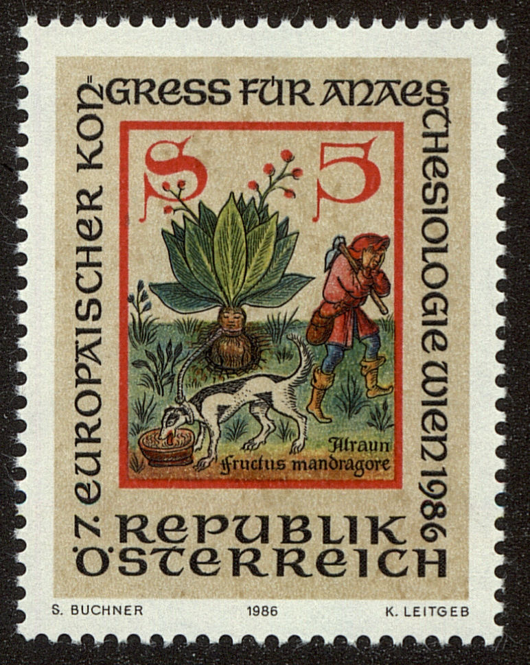 Front view of Austria 1360 collectors stamp