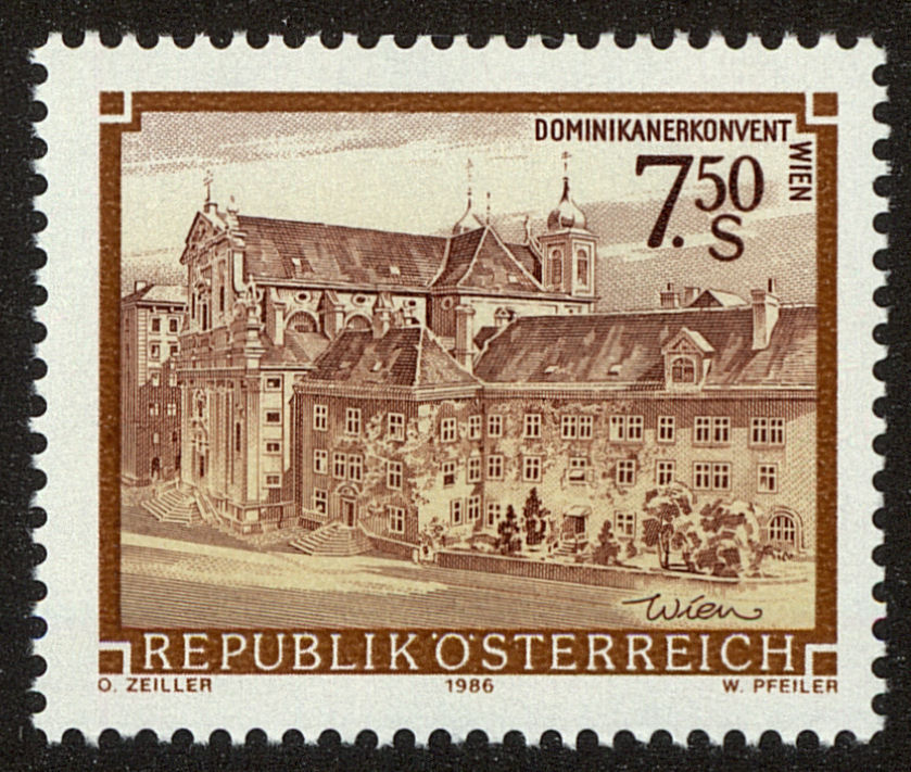 Front view of Austria 1363 collectors stamp