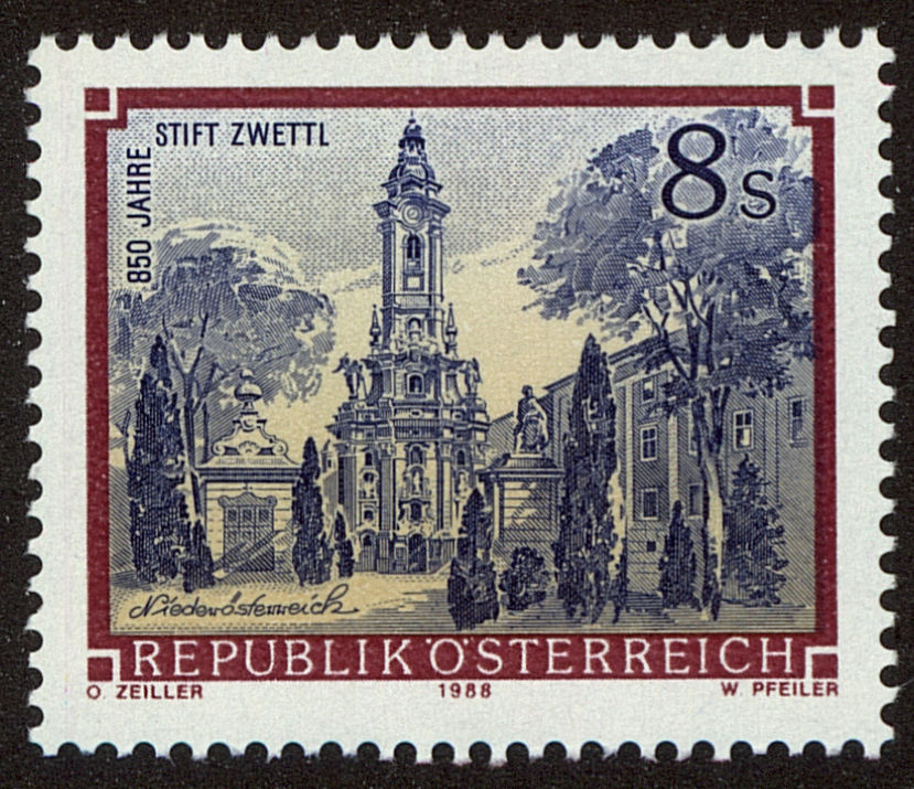 Front view of Austria 1364 collectors stamp