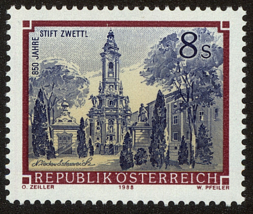 Front view of Austria 1364 collectors stamp