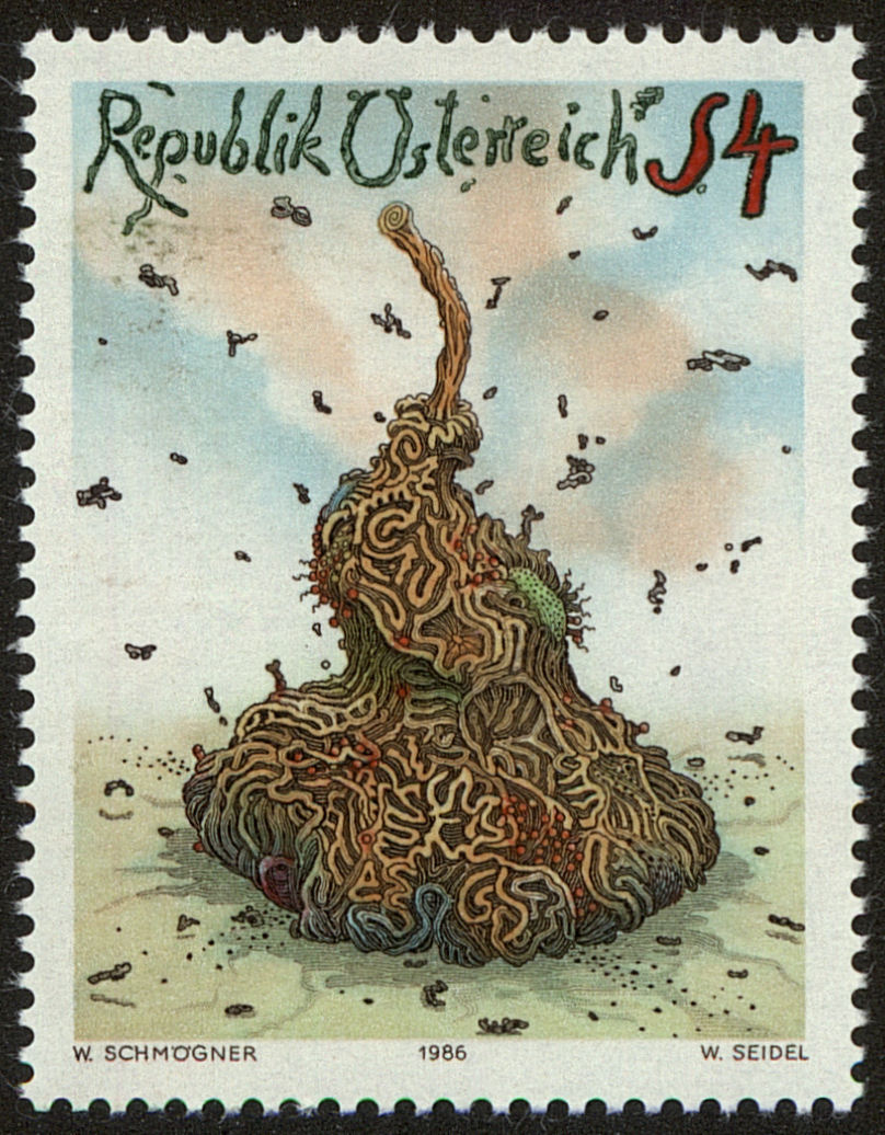 Front view of Austria 1370 collectors stamp