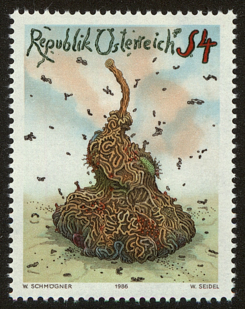 Front view of Austria 1370 collectors stamp