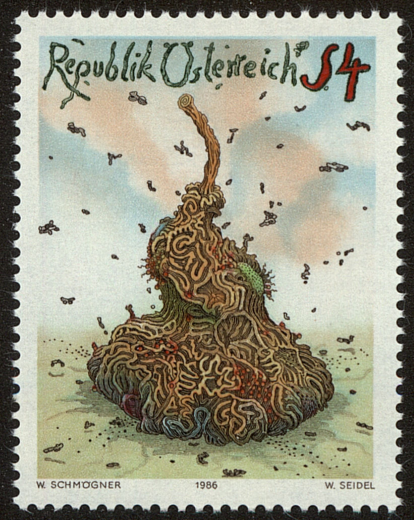 Front view of Austria 1370 collectors stamp