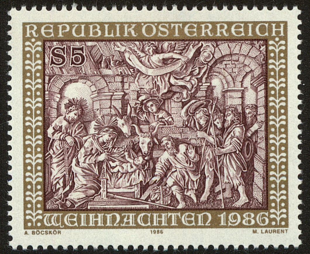 Front view of Austria 1374 collectors stamp