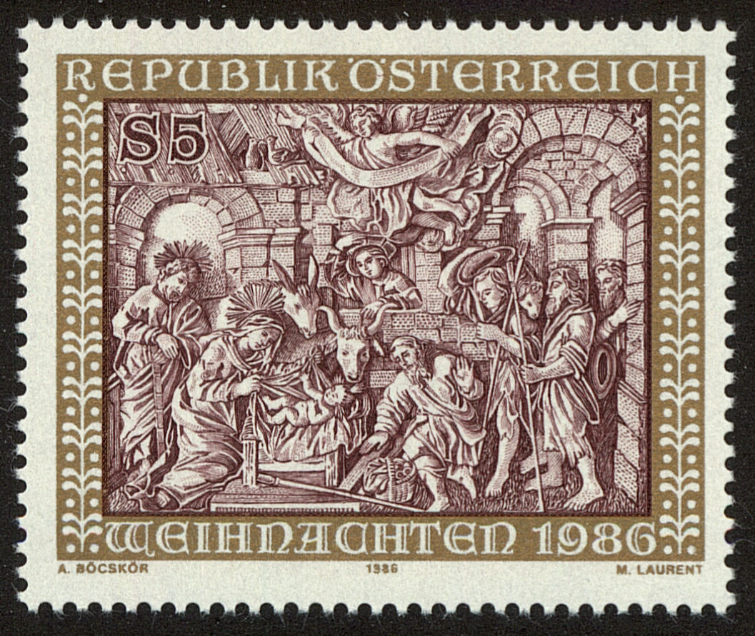 Front view of Austria 1374 collectors stamp