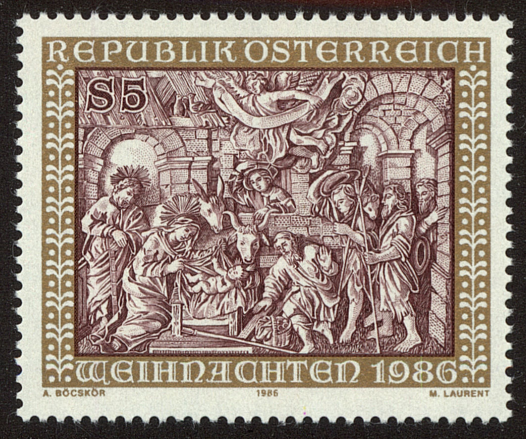 Front view of Austria 1374 collectors stamp