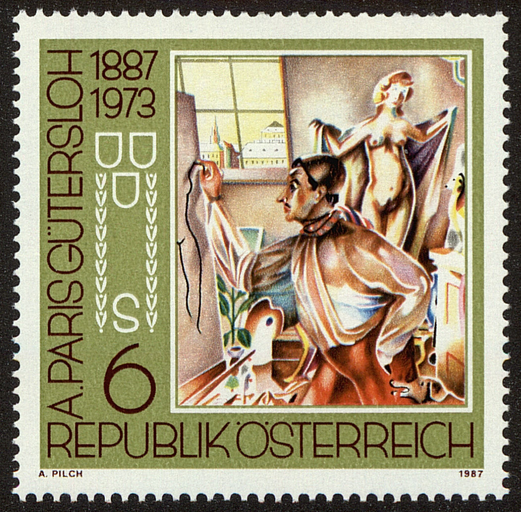 Front view of Austria 1388 collectors stamp