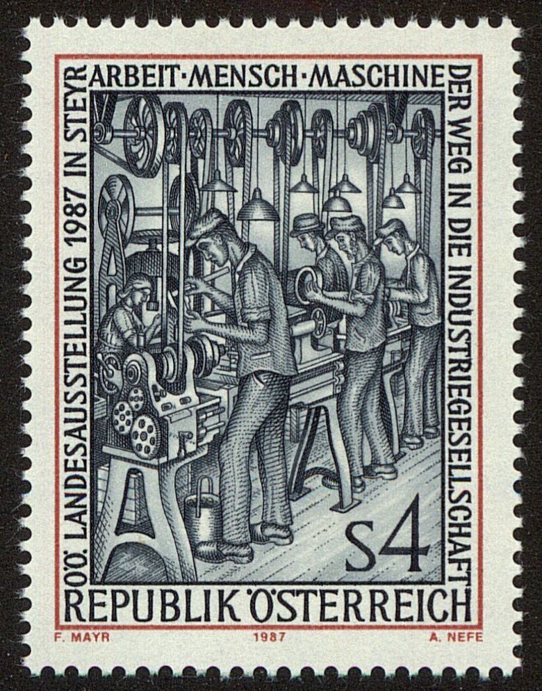 Front view of Austria 1393 collectors stamp